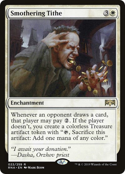 Smothering Tithe (Promo Pack: Throne of Eldraine) Light Play