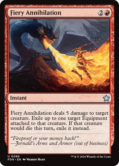 Fiery Annihilation (Foundations) Near Mint Foil