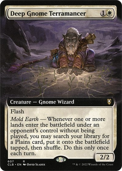 Deep Gnome Terramancer (Extended Art) (Commander Legends: Battle for Baldur's Gate) Light Play