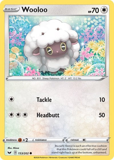 Wooloo (153) (SWSH01: Sword & Shield Base Set) Light Play