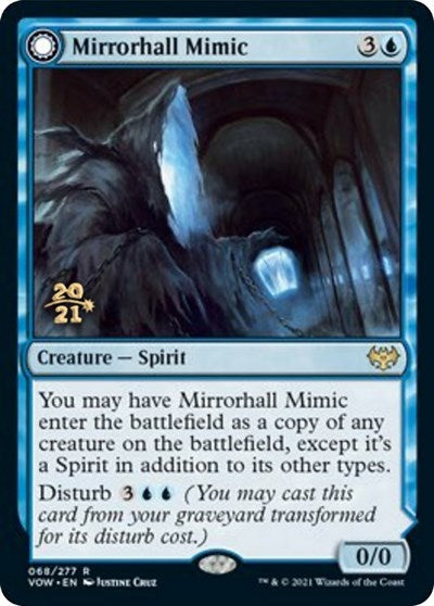 Mirrorhall Mimic // Ghastly Mimicry (Promos: Prerelease Cards) Light Play Foil