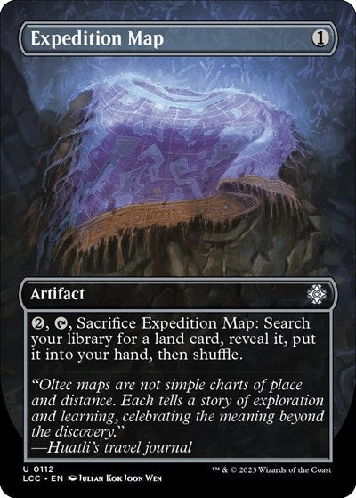 Expedition Map (Borderless) (Commander: The Lost Caverns of Ixalan) Light Play