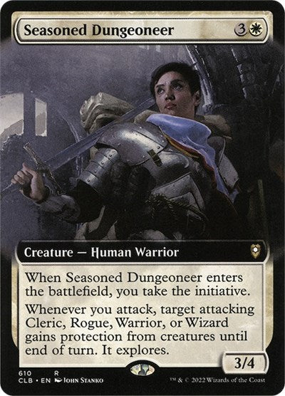 Seasoned Dungeoneer (Extended Art) (Commander Legends: Battle for Baldur's Gate) Light Play