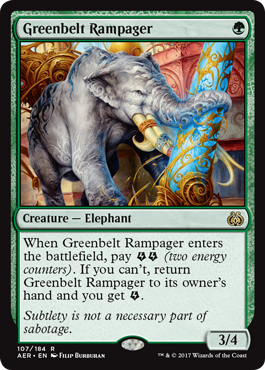 Greenbelt Rampager (Aether Revolt) Light Play Foil