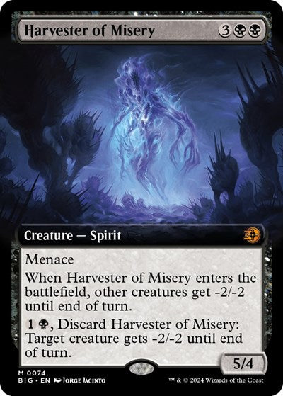 Harvester of Misery (Extended Art) (Outlaws of Thunder Junction: The Big Score) Light Play Foil