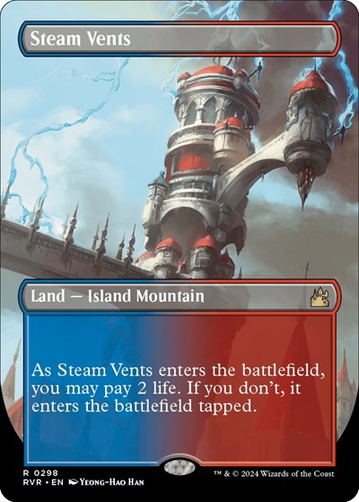 Steam Vents (Borderless) (Ravnica Remastered) Light Play