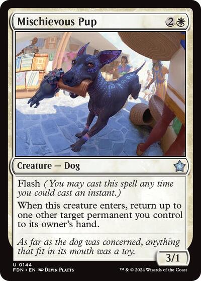 Mischievous Pup (Foundations) Near Mint Foil