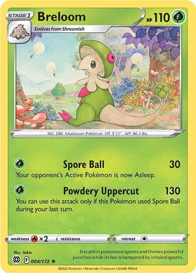 Breloom (SWSH09: Brilliant Stars) Light Play Reverse Holofoil