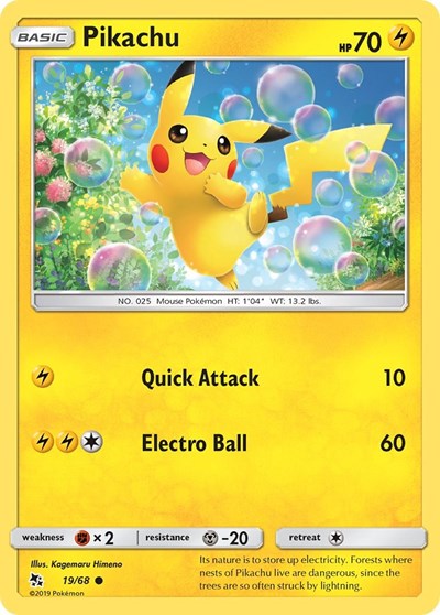 Pikachu (Hidden Fates) Light Play