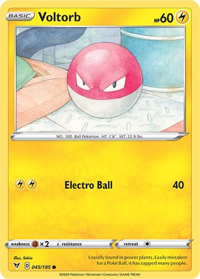 Voltorb (SWSH04: Vivid Voltage) Light Play Reverse Holofoil