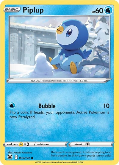 Piplup (SWSH09: Brilliant Stars) Light Play