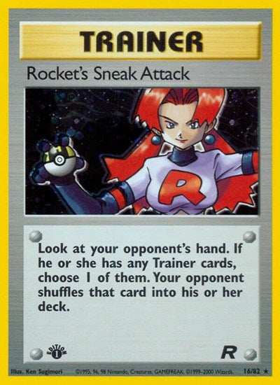 Rocket's Sneak Attack (16) (Team Rocket) Medium Play Holofoil Unlimited