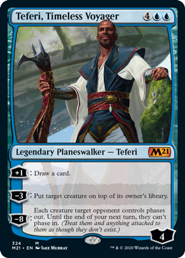 Teferi, Timeless Voyager (Magic 2021 Core Set) Light Play Foil