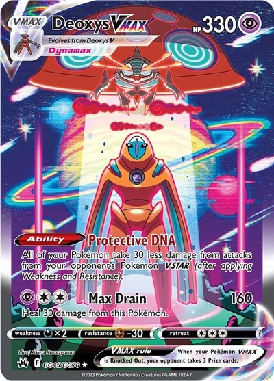 Deoxys VMAX (Crown Zenith: Galarian Gallery) Light Play Holofoil