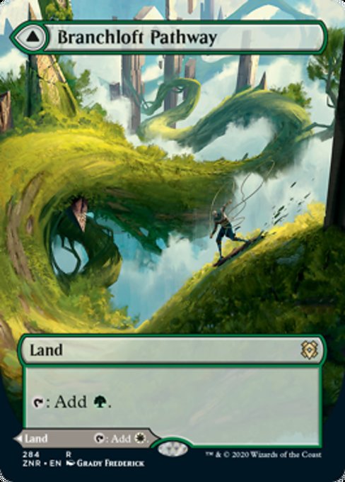 Branchloft Pathway / Boulderloft Pathway (Borderless) (Zendikar Rising) Light Play