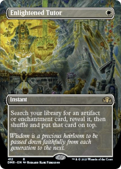 Enlightened Tutor (Borderless) (Dominaria Remastered) Light Play