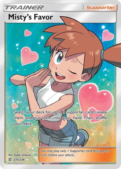 Misty's Favor (Full Art) (SM - Unified Minds) Heavy Play Holofoil