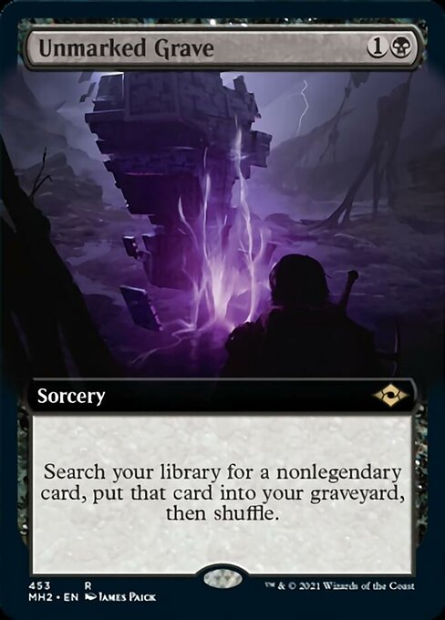 Unmarked Grave (Extended Art) (Modern Horizons 2) Light Play Foil