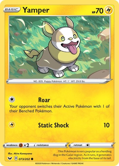 Yamper (073) (SWSH01: Sword & Shield Base Set) Light Play