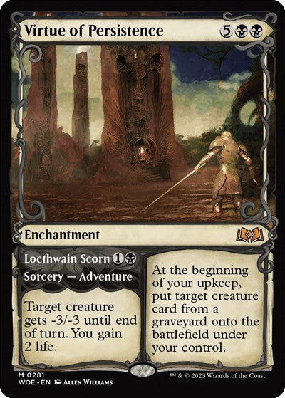 Virtue of Persistence (Showcase) (Wilds of Eldraine) Light Play