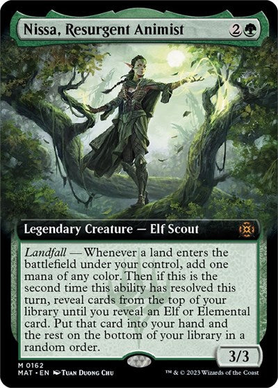 Nissa, Resurgent Animist (Extended Art) (March of the Machine: The Aftermath) Light Play Foil