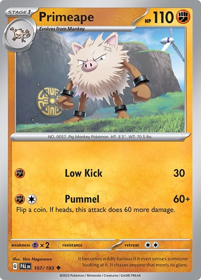 Primeape (SV02: Paldea Evolved) Light Play Reverse Holofoil