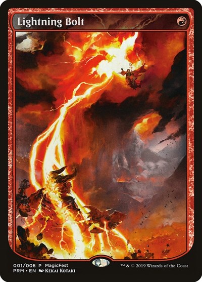 Lightning Bolt (Promos: Magicfest Cards) Light Play Foil