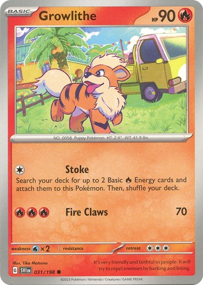 Growlithe - 031 (Scarlet and Violet: Base Set) Light Play