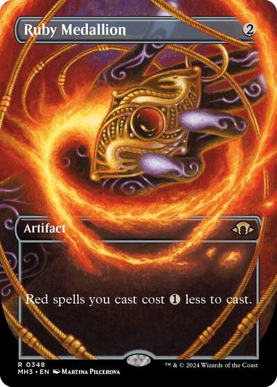 Ruby Medallion (Borderless) (Modern Horizons 3) Light Play Foil