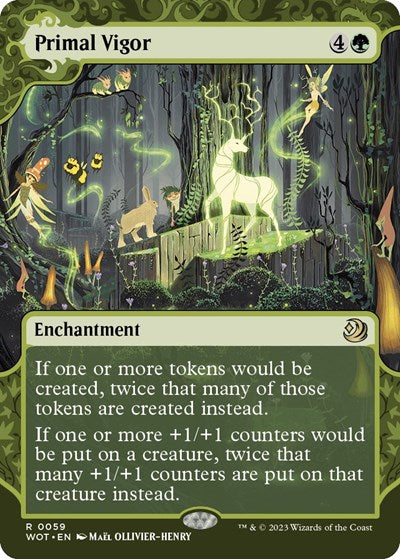 Primal Vigor (Wilds of Eldraine: Enchanting Tales) Light Play