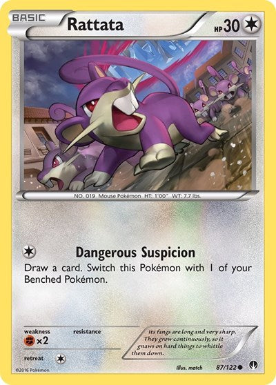 Rattata (XY - BREAKpoint) Medium Play Reverse Holofoil