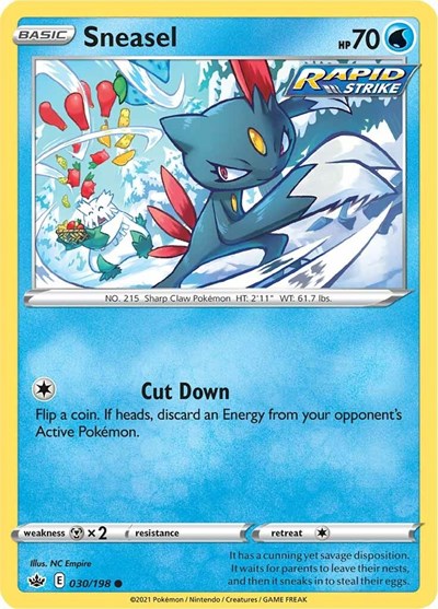 Sneasel (SWSH06: Chilling Reign) Light Play Reverse Holofoil