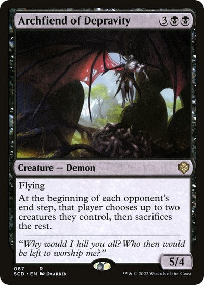 Archfiend of Depravity (Commander 2022 Starter Decks) Light Play