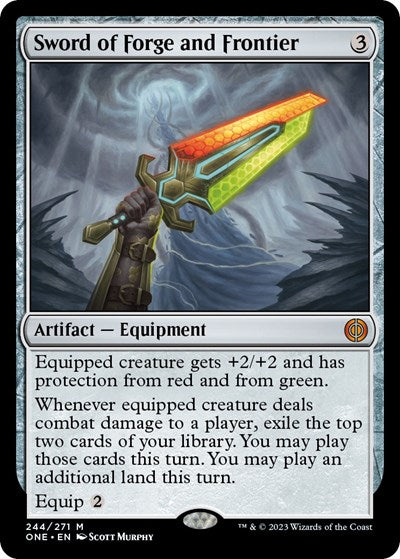 Sword of Forge and Frontier (Phyrexia: All Will Be One) Light Play Foil