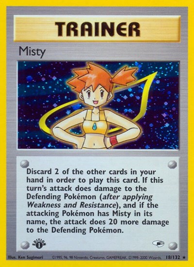 Misty (18) (Gym Heroes) Light Play Holofoil Unlimited