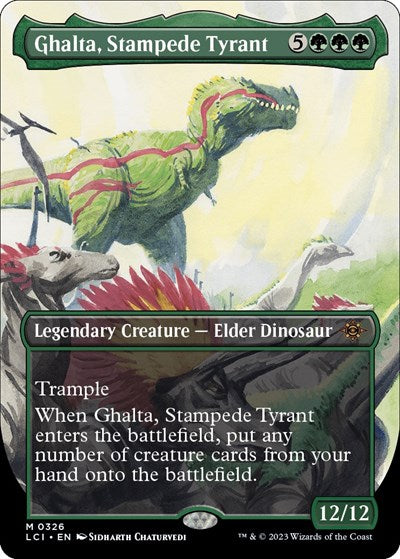 Ghalta, Stampede Tyrant (Borderless) (The Lost Caverns of Ixalan) Light Play Foil