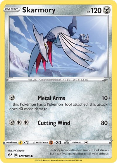 Skarmory (SWSH03: Darkness Ablaze) Light Play