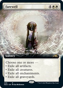 Farewell (Extended Art) (Kamigawa: Neon Dynasty) Light Play Foil