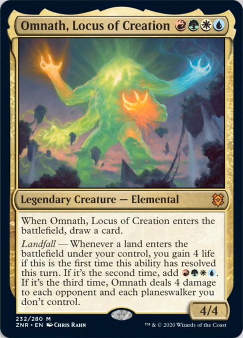 Omnath, Locus of Creation (Zendikar Rising) Light Play