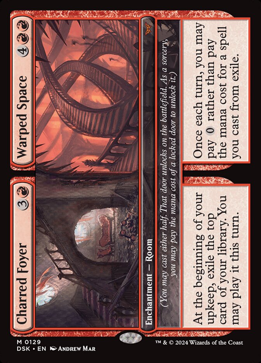 Charred Foyer / Warped Space (Duskmourn: House of Horror) Light Play Foil