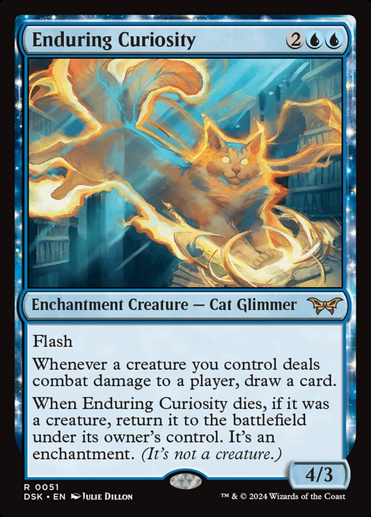 Enduring Curiosity (Duskmourn: House of Horror) Light Play Foil