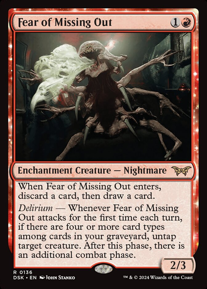 Fear of Missing Out (Duskmourn: House of Horror) Light Play Foil